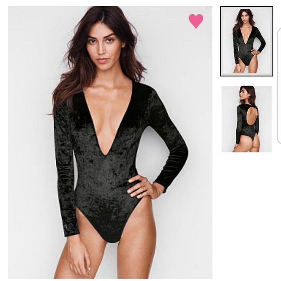 Victoria's Secret Other - Crushed Velvet Plunge Bodysuit